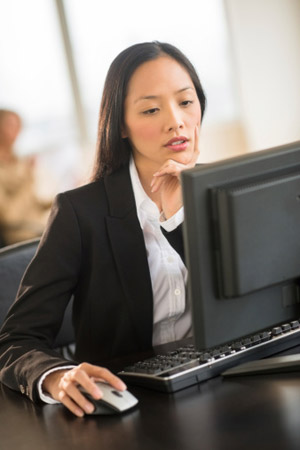 Business woman at desk